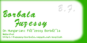 borbala fuzessy business card